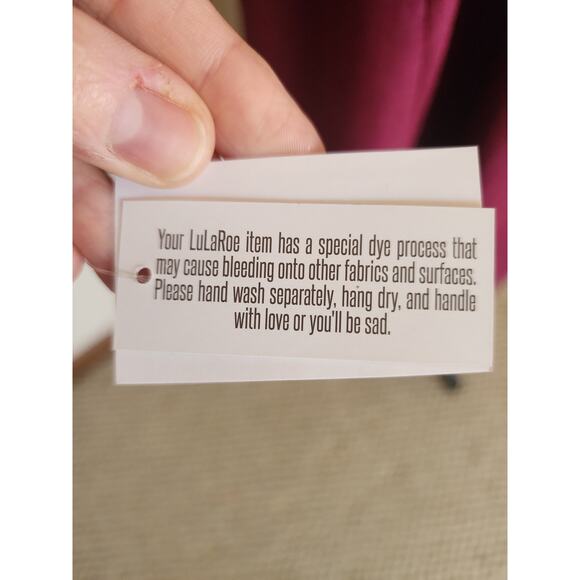 Lularoe NWT ‎ Elegant Velvet Sarah Cardigan Burgundy - Picture 5 of 6